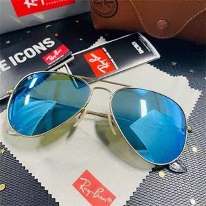Ray-Ban Aviator Blue Flash Sunglasses 3025